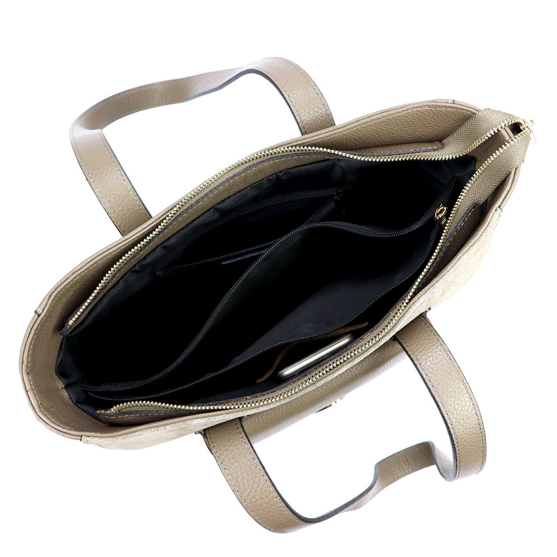 Gregorio duża Skórzana damska shopperbag torebka na ramię z kieszenią