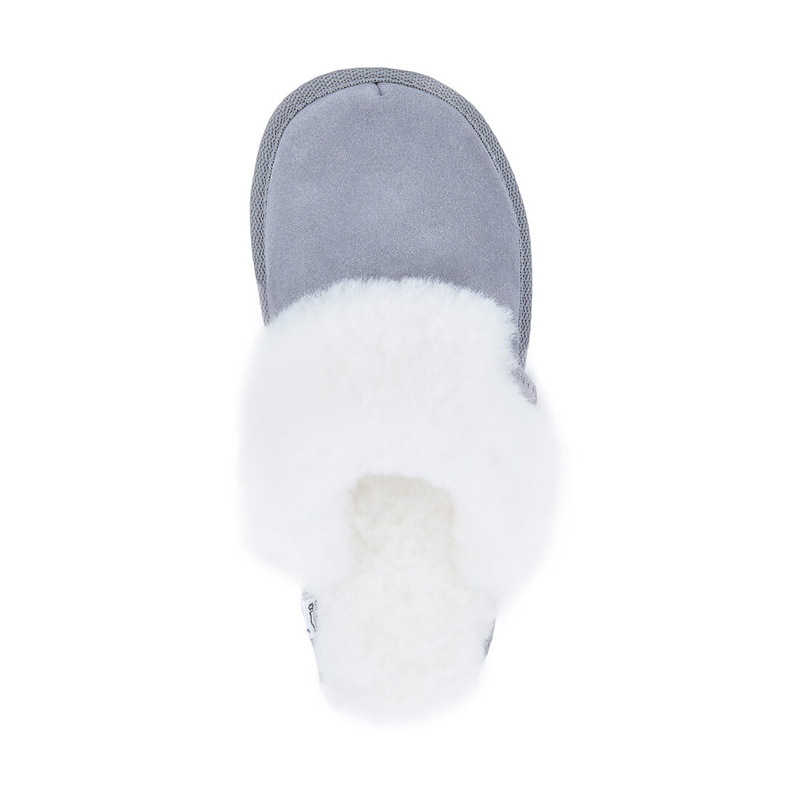 KAPCIE DAMSKIE CASHMERE POPIELATO-BIAŁE