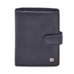 Zamykany pionowy Skórzany męski portfel Nordee