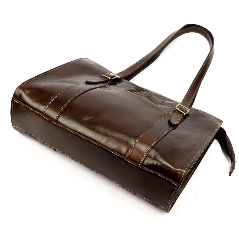 Damska elegancka dwukomorowa shopperbag na ramię z przegrodą Florence