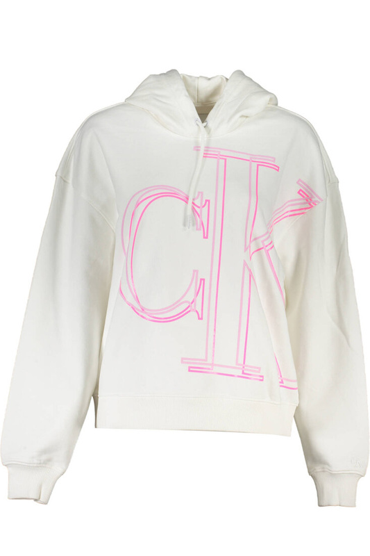 BLUZA CALVIN KLEIN DAMSKA BEZ ZAMKA BIAŁA