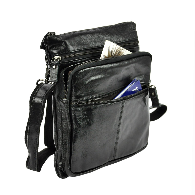 Giorgio męska saszetka torba na ramię skóra naturalna kieszenie