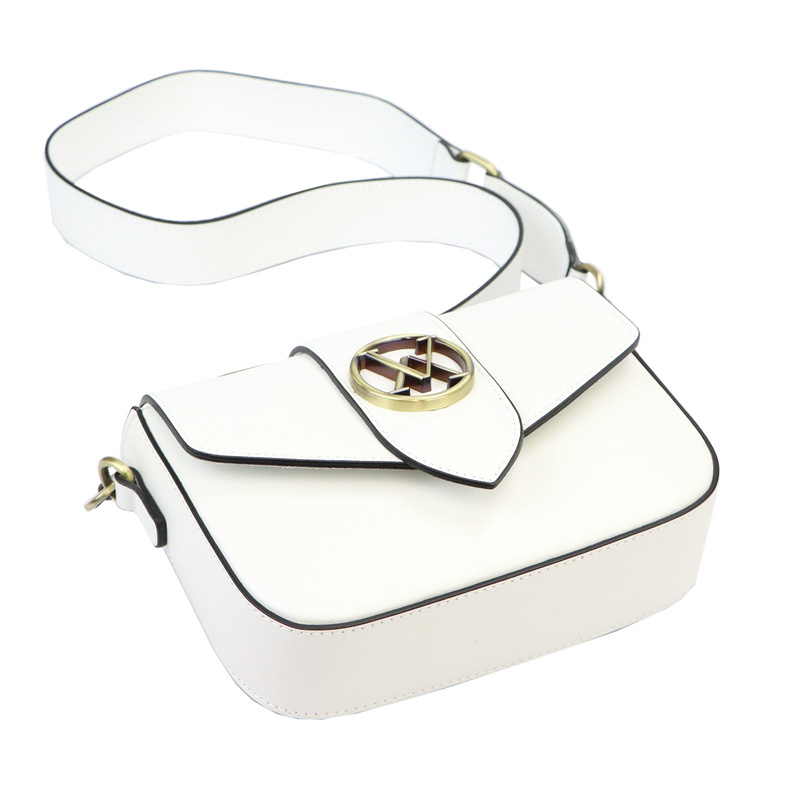 Luka damska listonoszka skóra naturalna torebka przez ramię z klapą