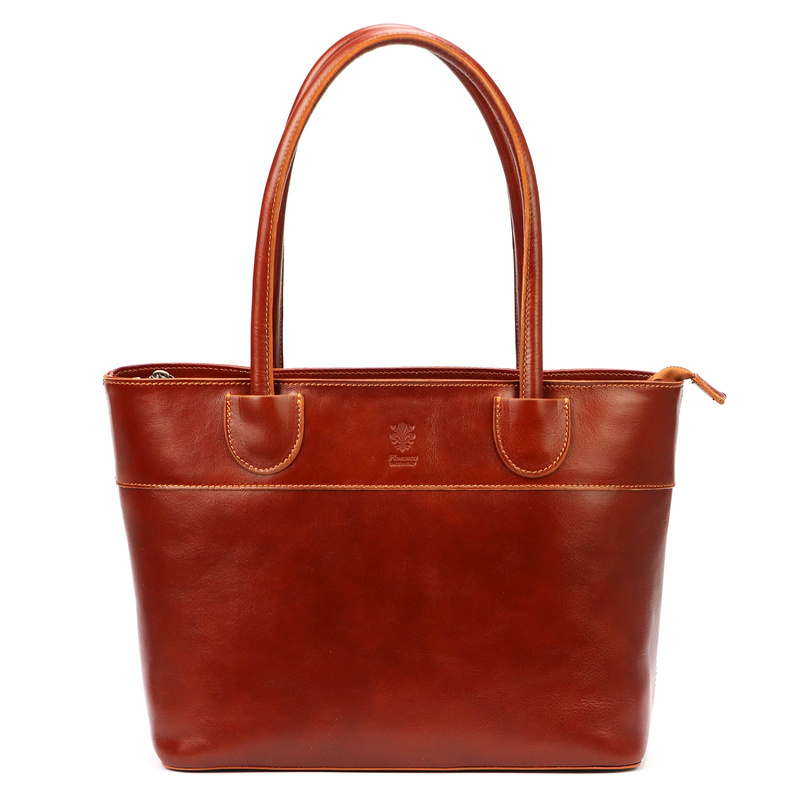 Skórzana duża elegancka damska shopperbag torebka na ramię Florence