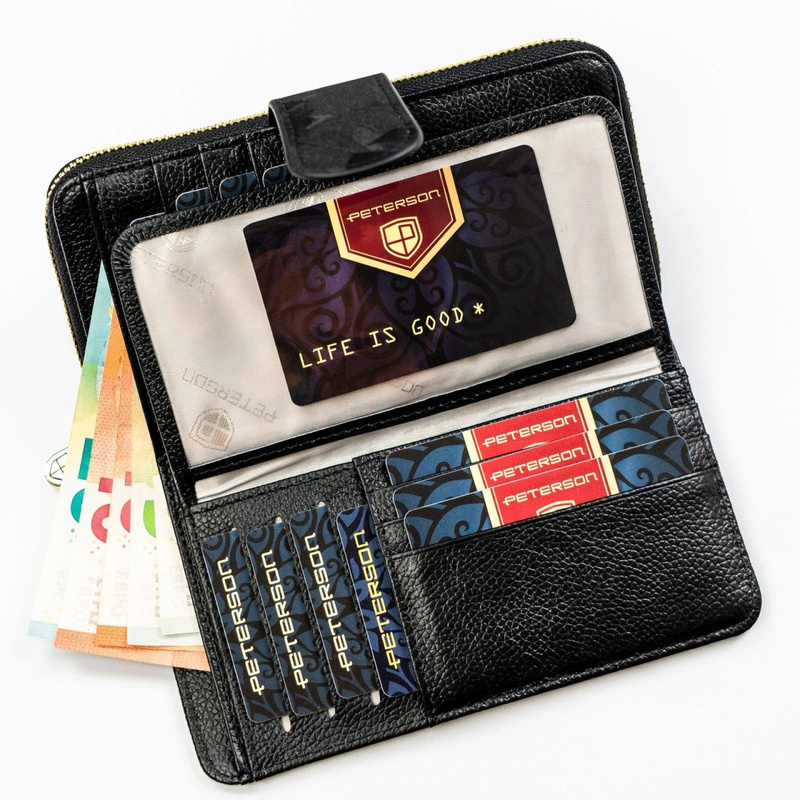 Skórzany damski portfel Peterson PTN PS116-MLF