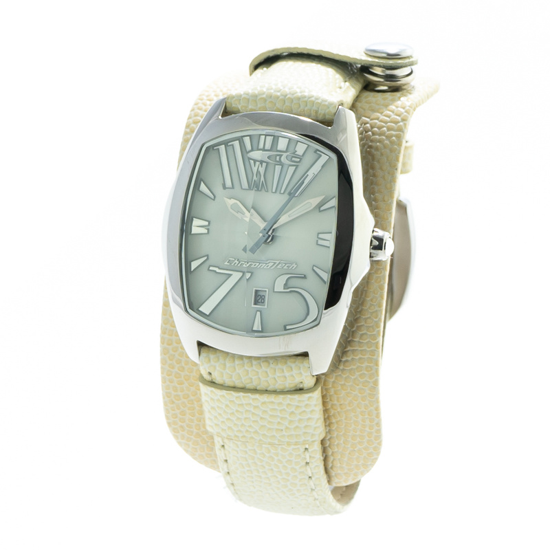 Zegarek CHRONOTECH CT2039L-20. Kwarcowy, Kolor biały. Kobieta.