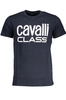 NIEBIESKI T-SHIRT MĘSKI Z KRÓTKIM RĘKAWEM KLASY CAVALLI