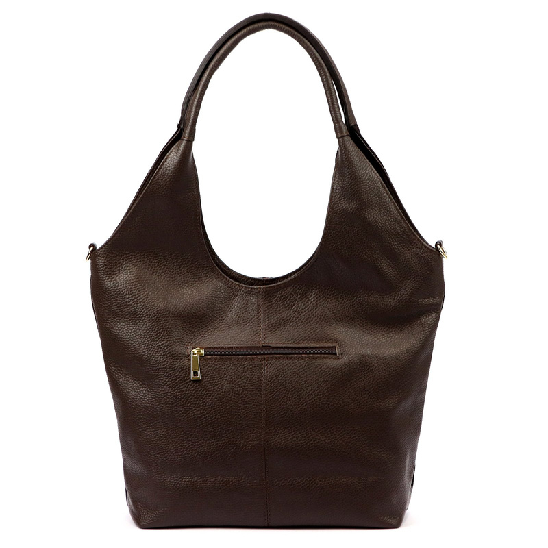 Vera Pelle damska shopperbag na ramię torebka skórzana z organizerem duża