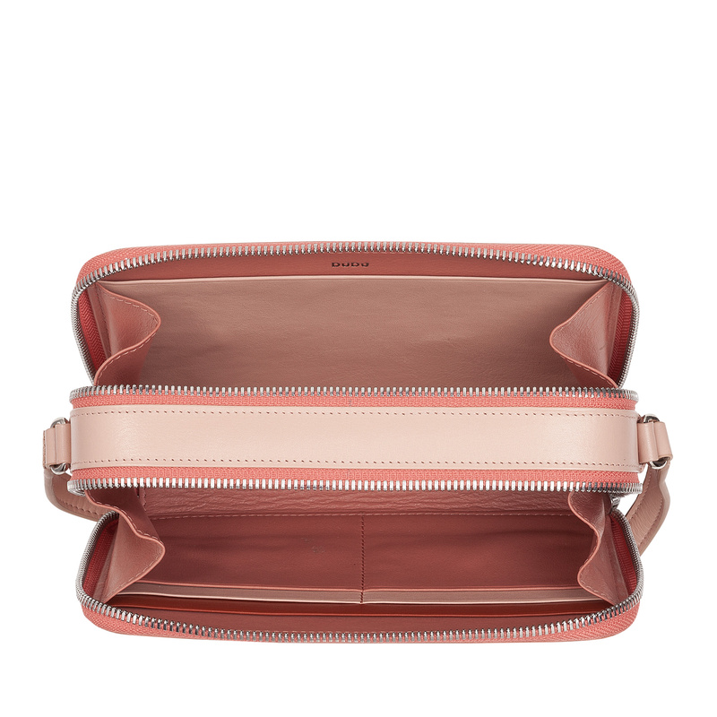 DuDu damska listonoszka skóra naturalna torebka przez ramię dwukomorowa