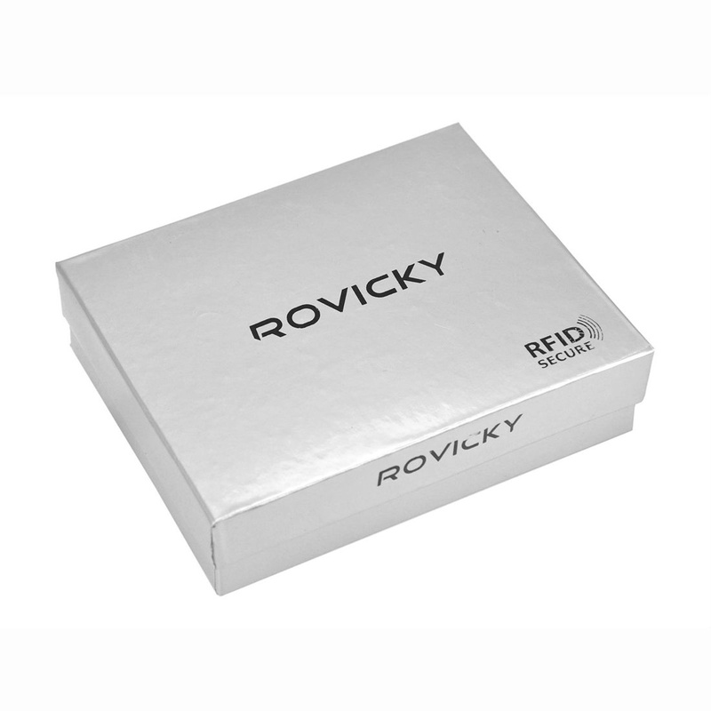 Elegancki pionowy portfel męski skórzany Rovicky