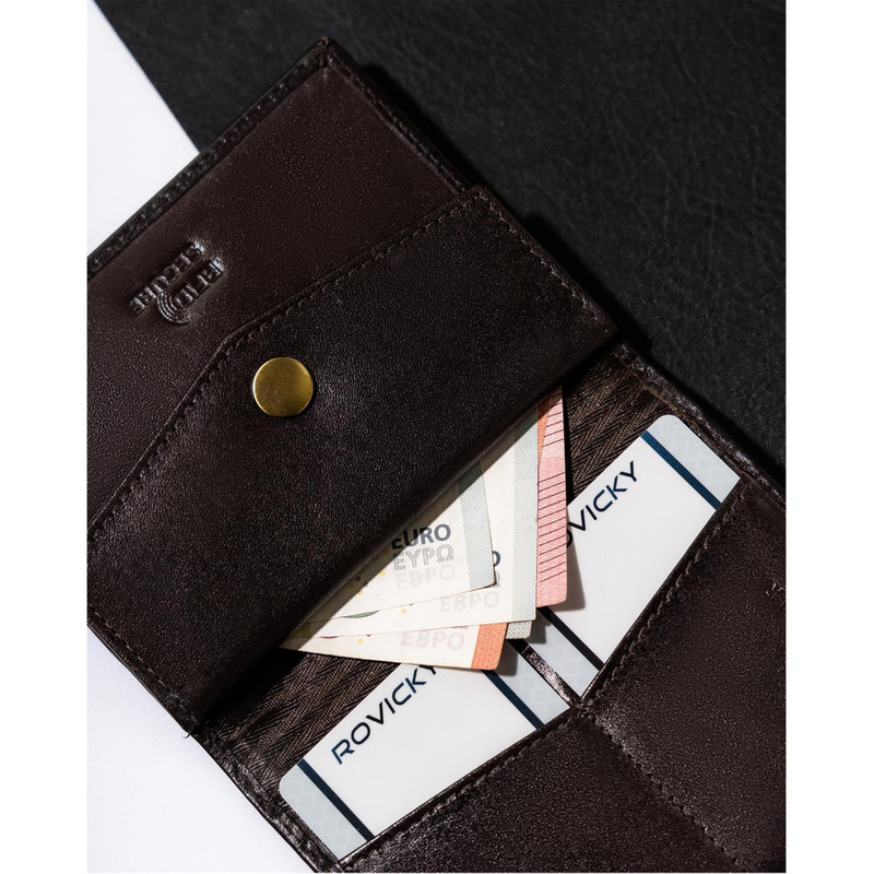 Skórzany męski portfel Rovicky N03-RVT RFID