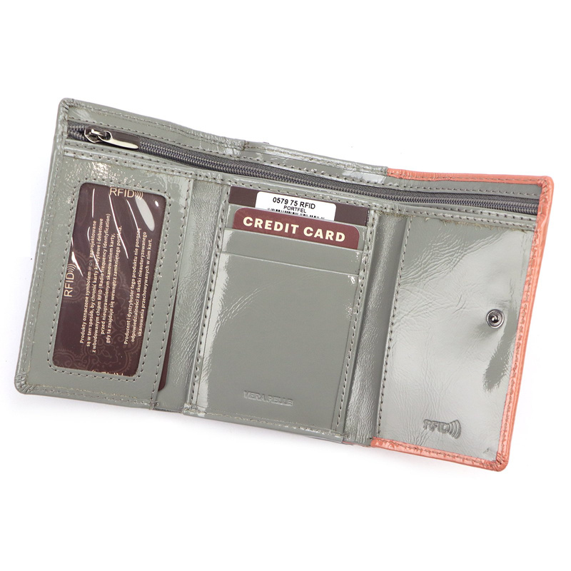 Mato Grosso damski portfel skórzana zgrabna portmonetka pojemna