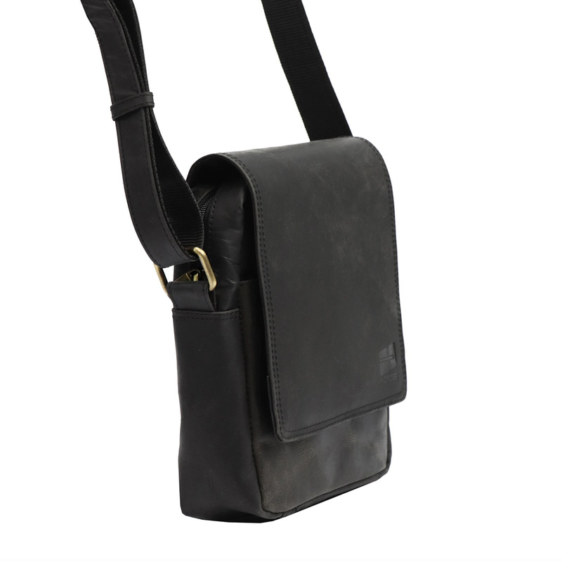 Nordee Miejska pojemna Saszetka męska z naturalnej skóry przez ramię