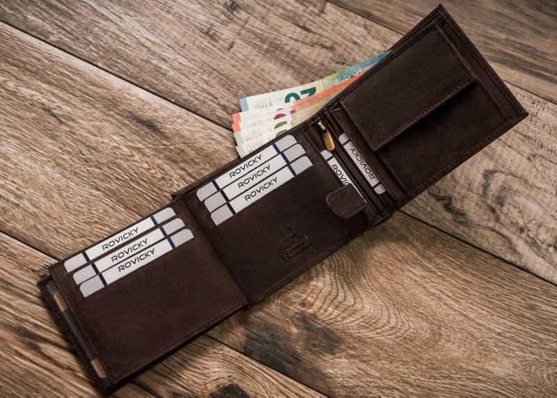 Skórzany męski portfel Wild ANIMALS N992-CHM-DOG-2