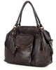 Torba biznesowa bowling retro bag skórzana - MARCO MAZZINI ciemny brąz caffe