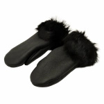 Rękawiczki damskie skórzane z jednym palcem