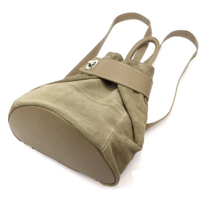 Vera Pelle damski plecak miejski ze skóry naturalnej z kieszeniami