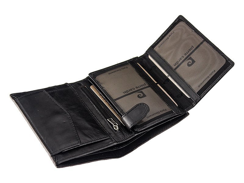 Męski duży portfel pleciony motyw Pierre Cardin