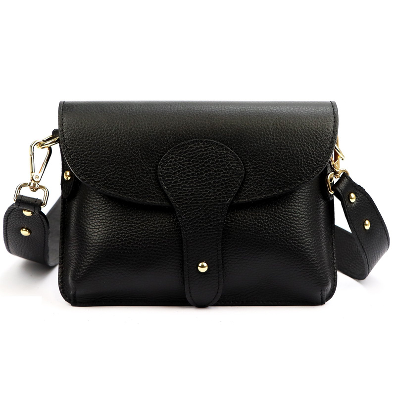 Vera Pelle damska listonoszka skóra naturalna crossbody torebka na ramię