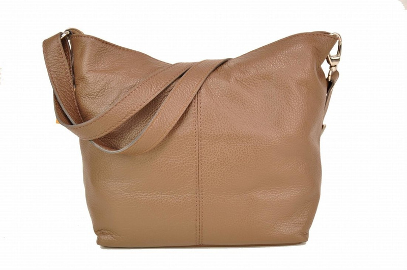 Listonoszka damska skórzana - Barberini's - Szara