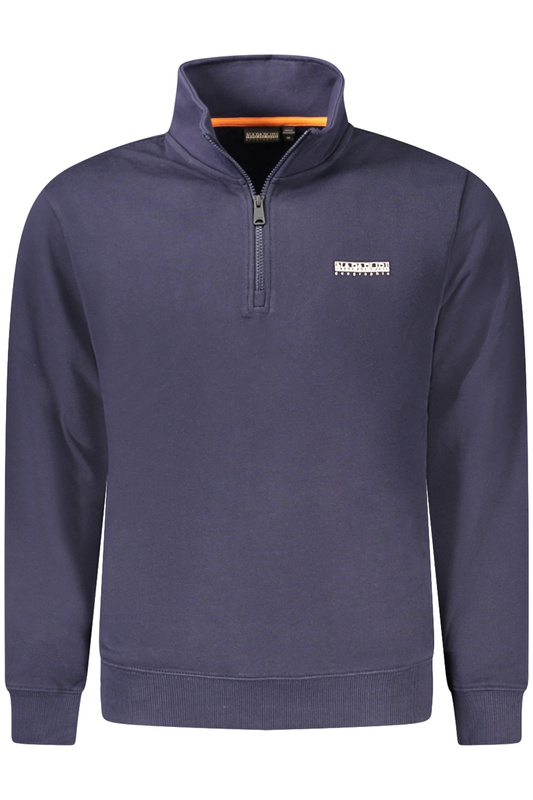 BLUZA MĘSKA NAPAPIJRI Z ZAPINKIEM, NIEBIESKA