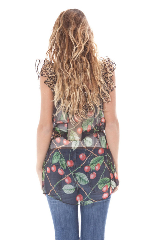 KOSZULA JOHN GALLIANO Z KR�TKIM R�KAWEM CZARNY