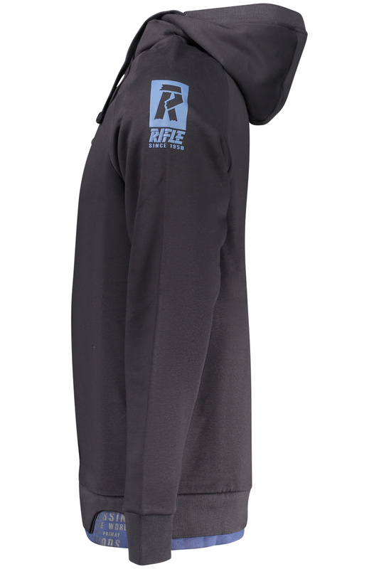 M�SKA BLUZA Z ROZPINANYM NA ZAMEK RIFLE NIEBIESKA