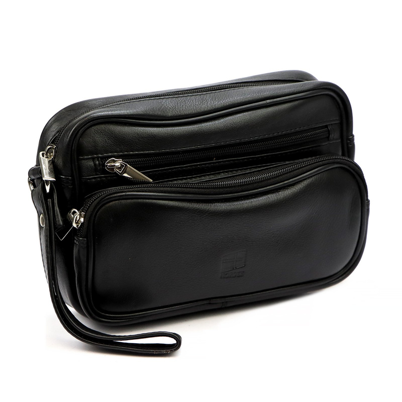 Nordee męska saszetka skóra naturalna torba do ręki z kieszeniami