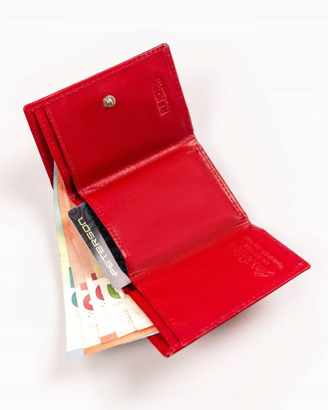 Damski portfel ze skóry ekologicznej Peterson PTN RD-SWZX-86-GCL