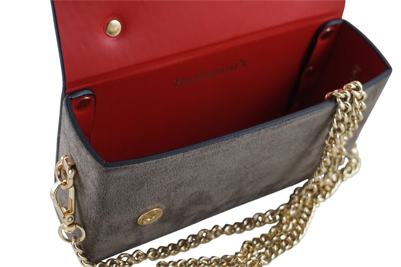 Zamszowa torebka Barberinis wizytowa - Beżowa ciemna