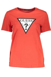 T-SHIRT Z KRÓTKIM RĘKAWEM GUESS JEANS CZERWONY