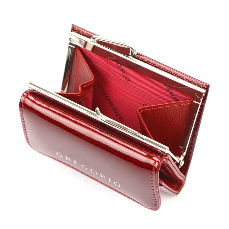 Zgrabna Skórzana mała damska portmonetka Gregorio