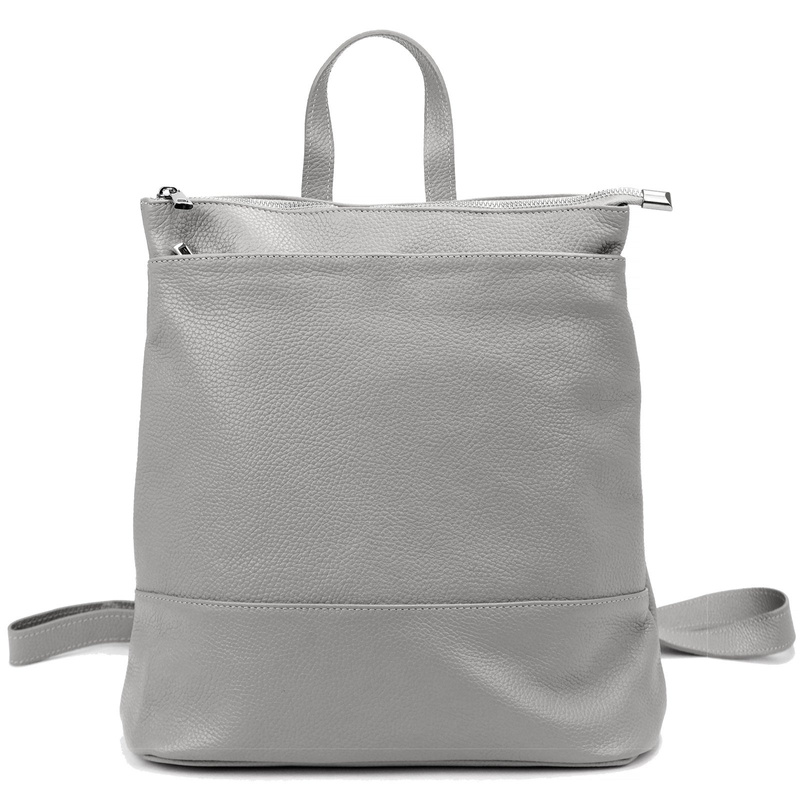 Luka Skórzany damski miejski plecak na ramię z kieszeniami pojemny