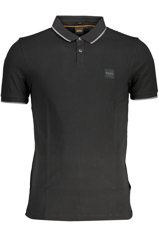 MĘSKA CZARNA KOSZULKA POLO Z KRÓTKIM RĘKAWEM HUGO BOSS