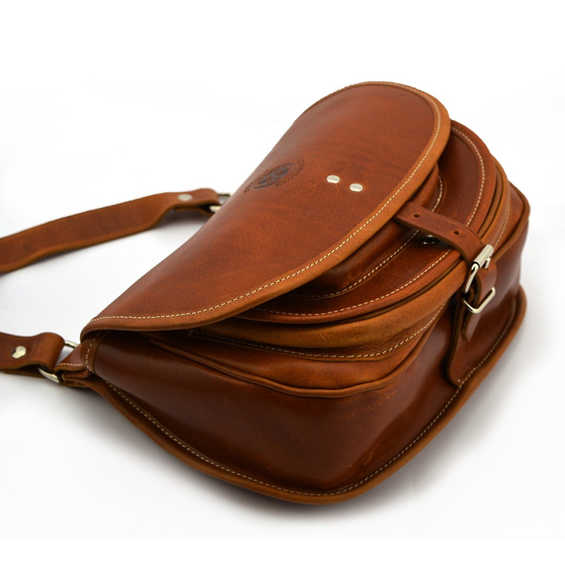 Klasyczna skórzana damska listonoszka vintage