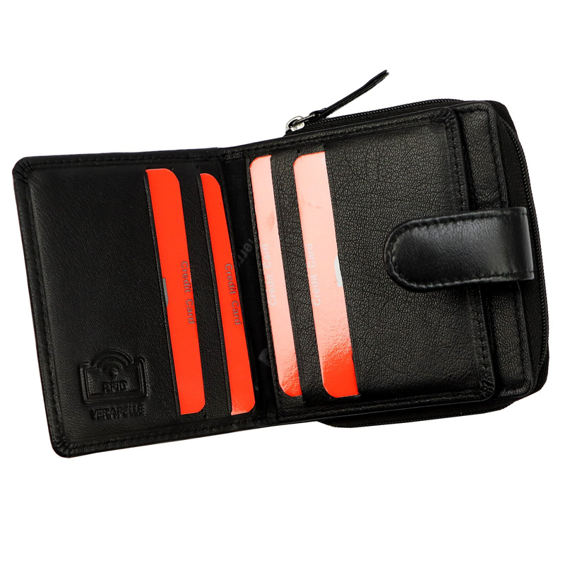 Pierre Cardin portfel damski pionowy skóra naturalna portmonetka RFID