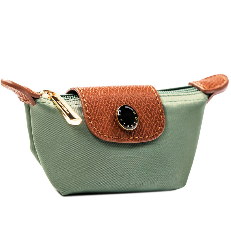 Jasnozielone etui na klucze z poliestru i skóry ekologicznej - Peterson