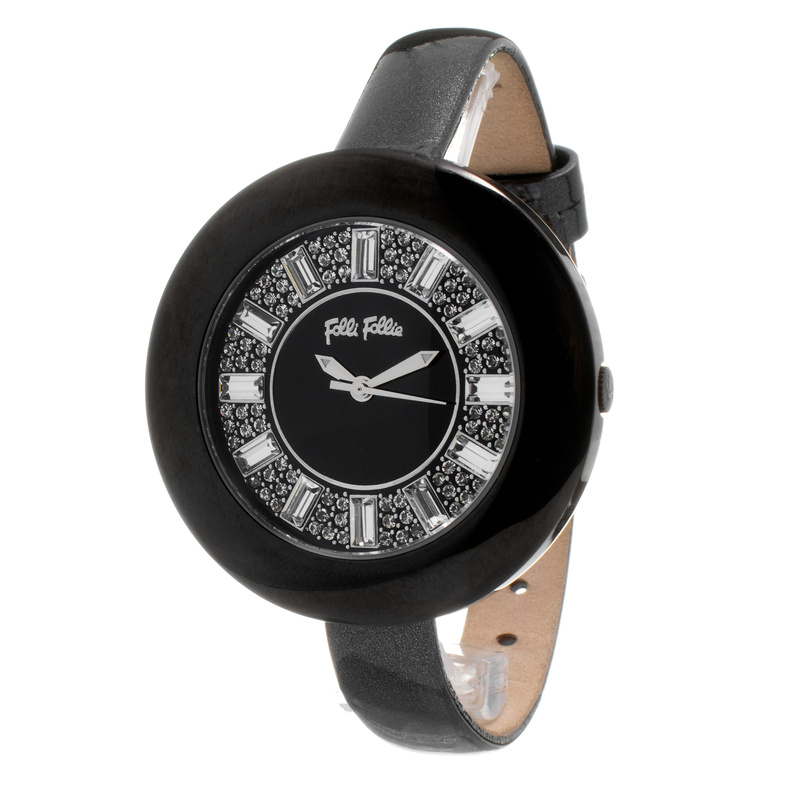 Zegarek FOLLI FOLLIE WF0Y029SSK. Kwarcowy, Kolor czarny. Kobieta.