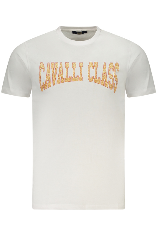 KOSZULKA CAVALLI CLASS Z KRÓTKIM RĘKAWEM MĘSKA BIAŁA
