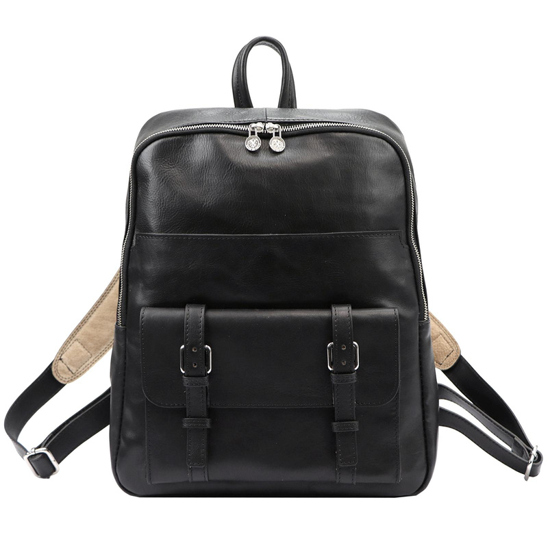 Florence Duży praktyczny damski plecak miejski skóra naturalna kieszenie