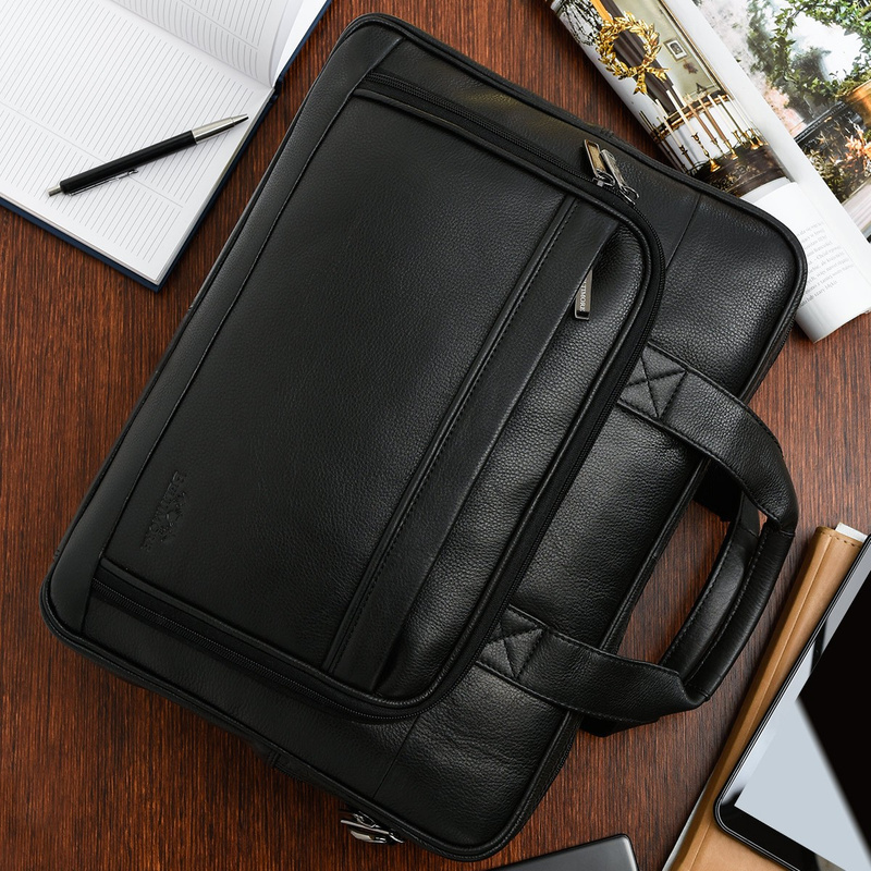 Duża solidna skórzana torba Beltimore na laptopa dokumenty M56