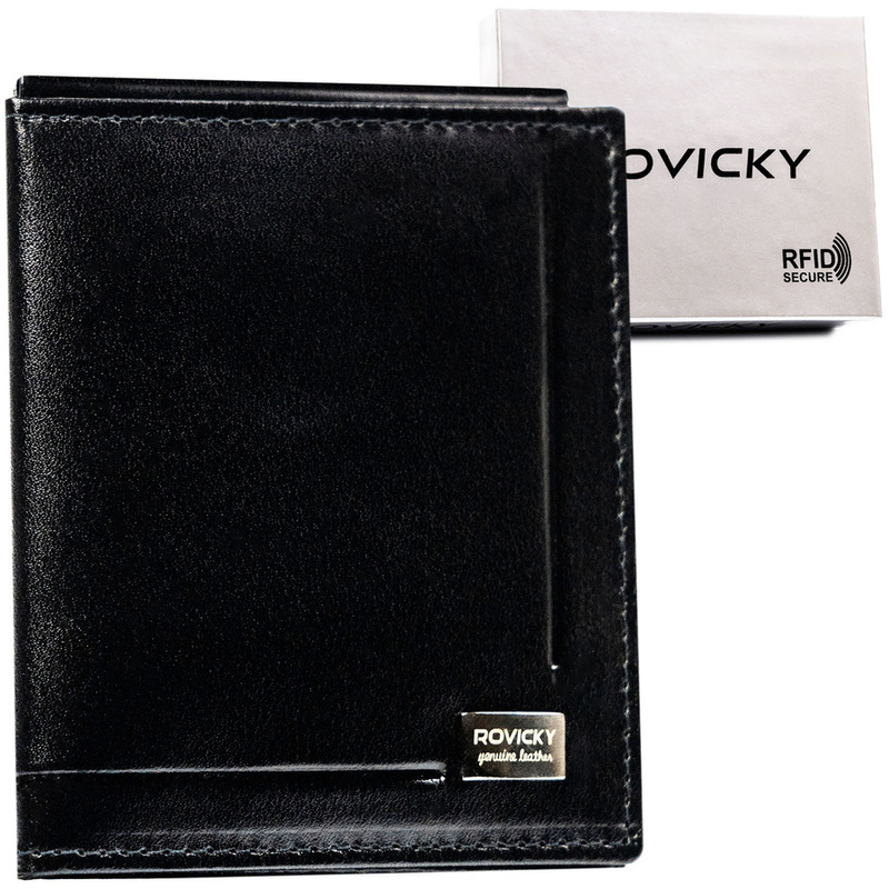 Banknotówka męska skórzana etui na karty Rovicky
