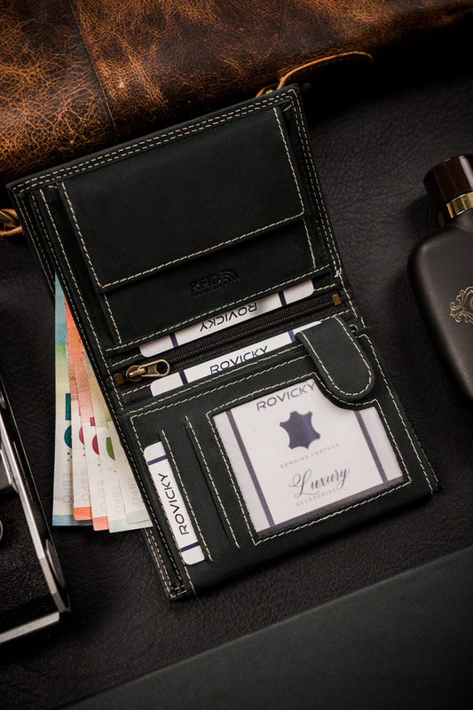 Skórzany męski portfel Wild N4-CHM-NL RFID