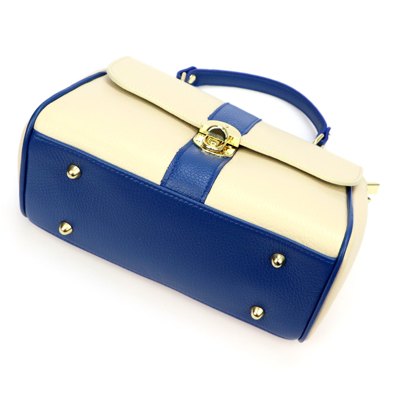 Luka Skórzana damska listonoszka z paskiem z organizerem torebka do ręki