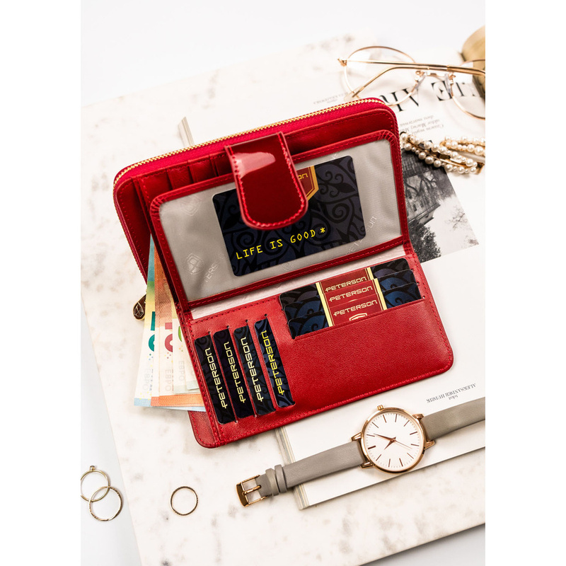 Skórzany damski portfel Peterson PTN BC-76116