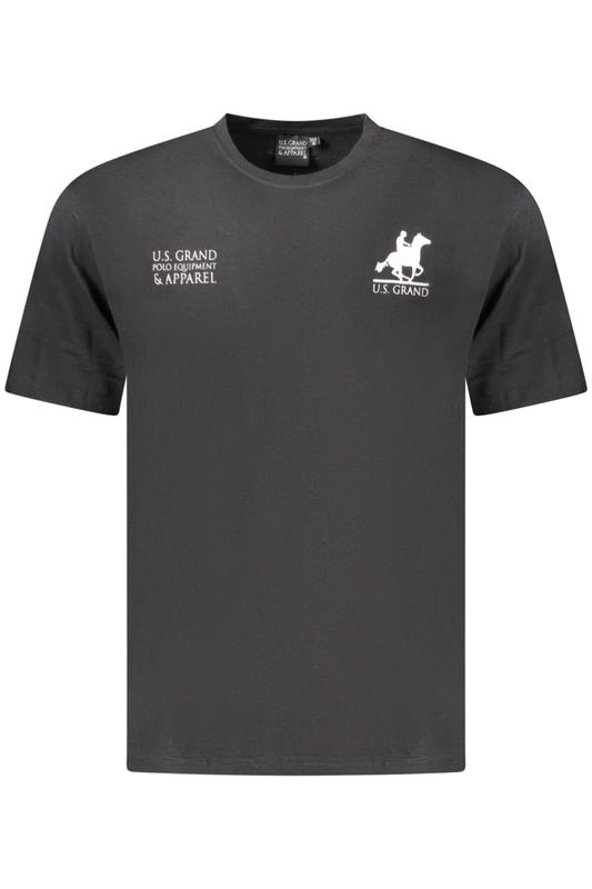 MĘSKA CZARNA KOSZULKA Z KRÓTKIM RĘKAWEM US GRAND