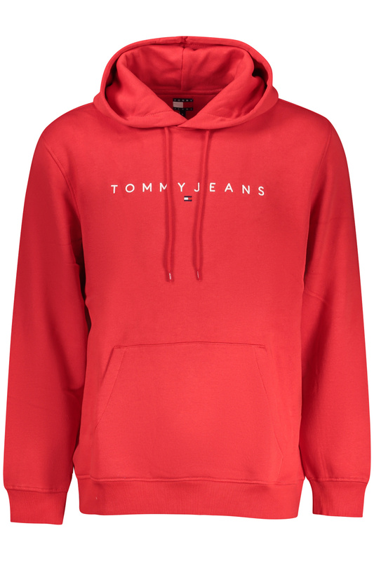 TOMMY HILFIGER CZERWONA MĘSKA BLUZA Z ROZPINANYM SUWAKIEM