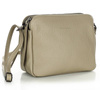 Torebka skórzana crossbody listonoszka dwie komory - MARCO MAZZINI beż cappuccino