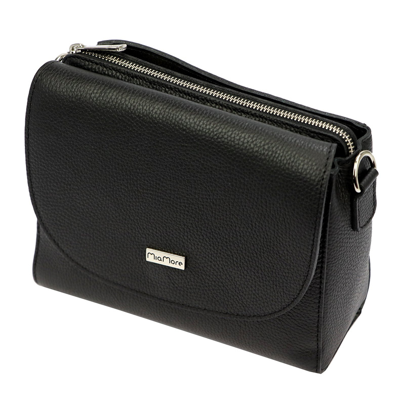 MiaMore skórzana damska listonoszka torebka przez ramię dwukomorowa stylowa