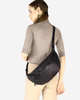 Uniwersalna torebka nerka półksiężyc crossbody runway - skóra naturalna Marco Mazzini czarny